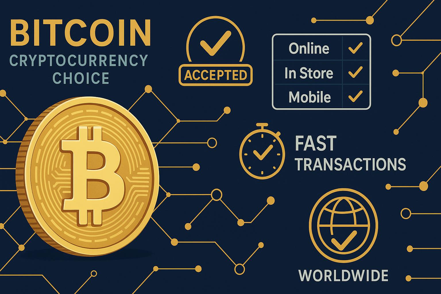 Bitcoin cryptocurrency showing universal acceptance for Plinko gaming across multiple platforms