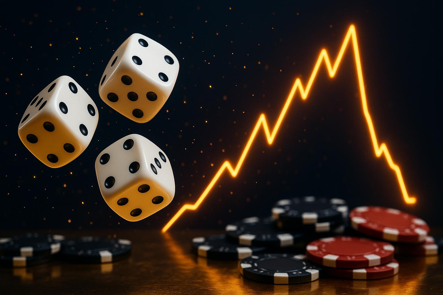 Dice and crash game elements representing telegram casino game selection