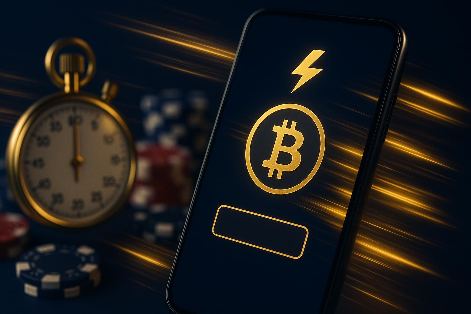 Fast Bitcoin deposit and withdrawal transaction processing for online casino