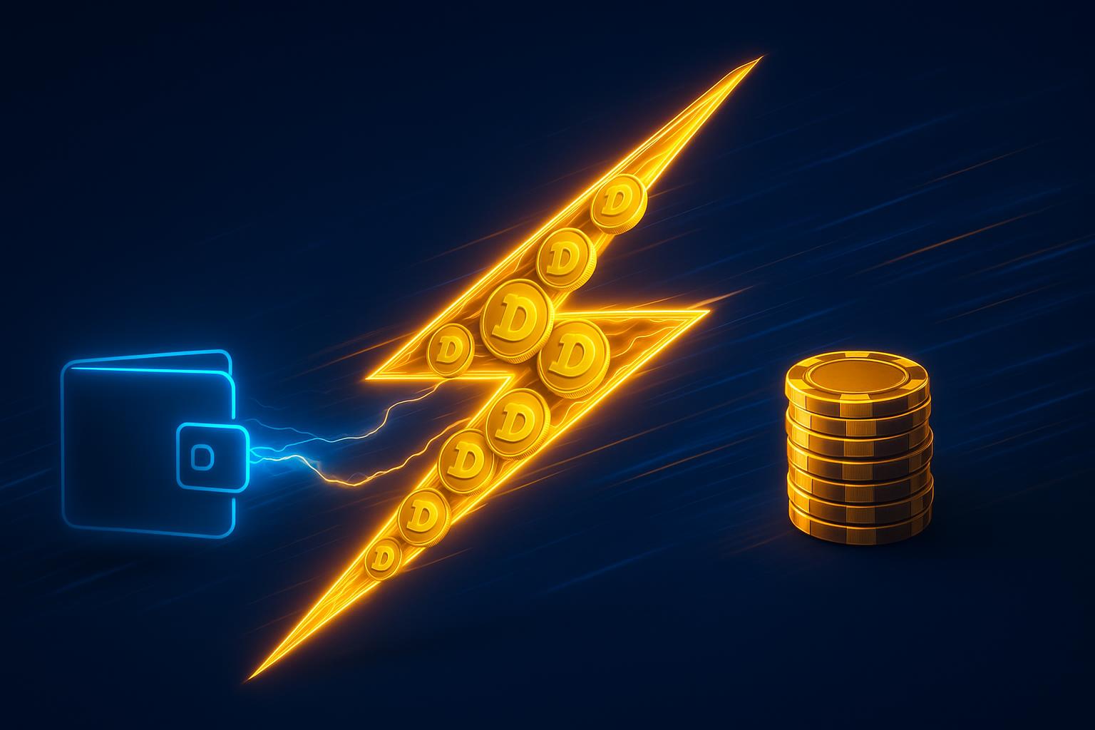 Fast Dogecoin deposit and withdrawal transaction visualization with lightning speed