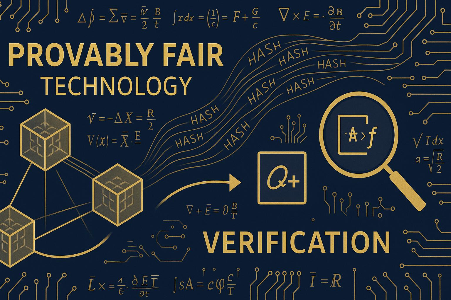 Provably fair technology cryptographic verification system for online gambling