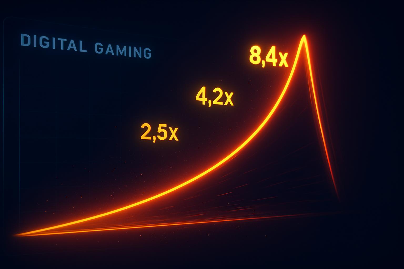 Crash game ascending multiplier curve showing the risk-reward trajectory
