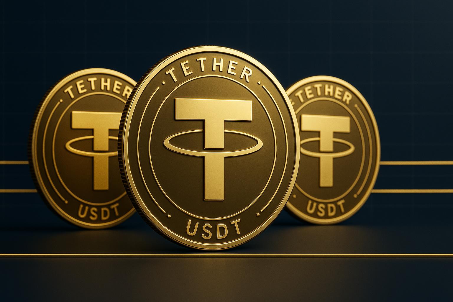 USDT Tether stablecoin tokens representing price stability in cryptocurrency gambling