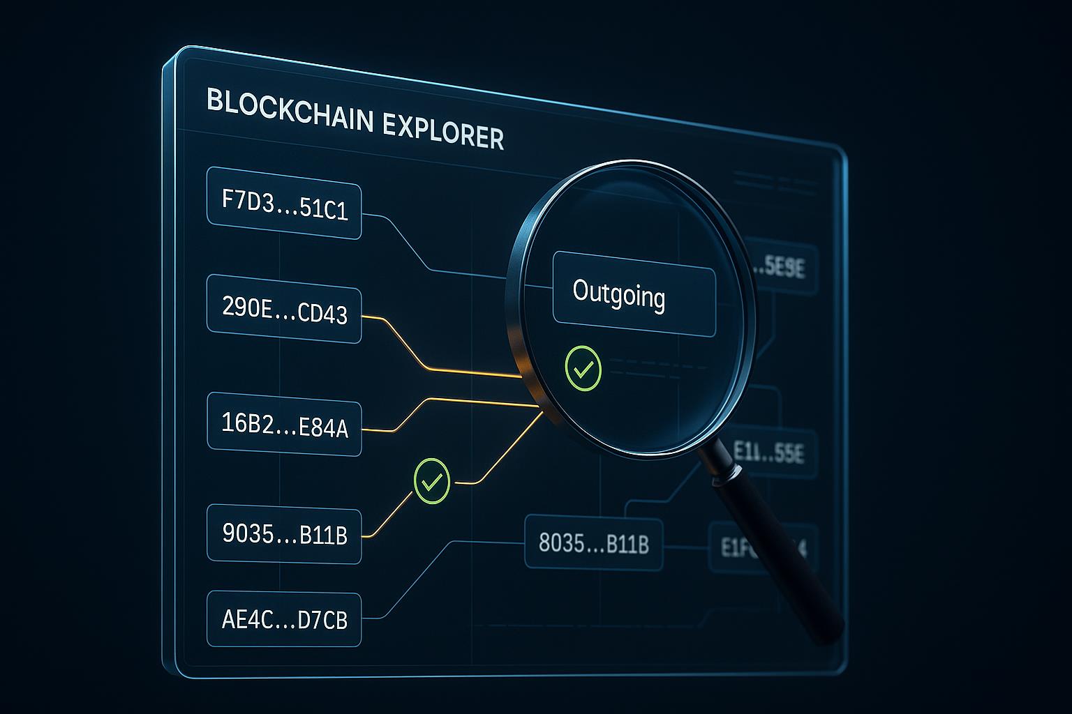Blockchain transaction verification showing casino wallet payment history and legitimacy checks