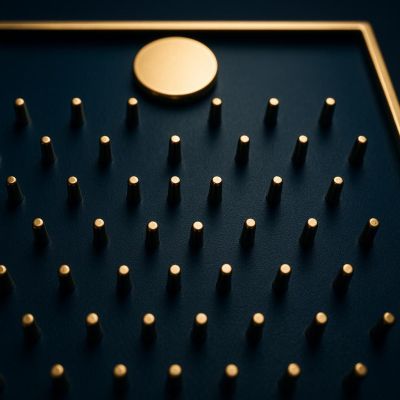 Close-up of Plinko board pegs showing game mechanics and ball drop path
