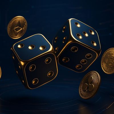 Cryptocurrency dice gaming with digital coins in premium casino setting