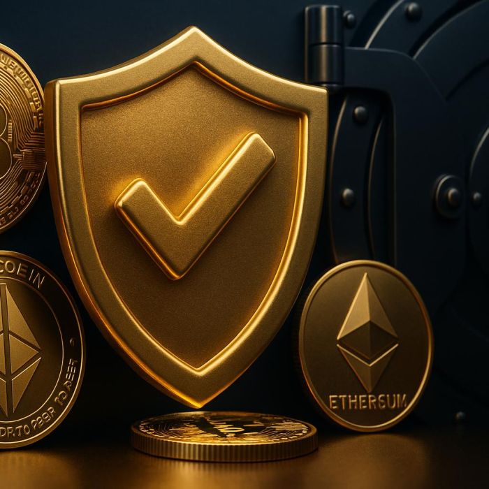 Security shield representing trustworthy cryptocurrency gambling platform verification and safety measures
