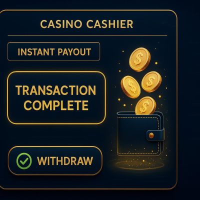 Instant casino withdrawal transaction being processed through modern payment interface