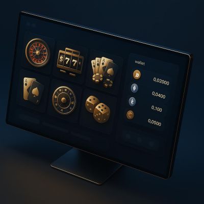 Modern blockchain casino platform interface showing crypto gaming dashboard
